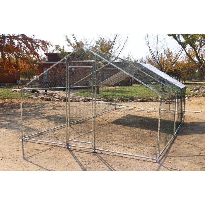 Tucker Murphy Pet™ Chicken Run Lockable Chicken Coop with Tarp